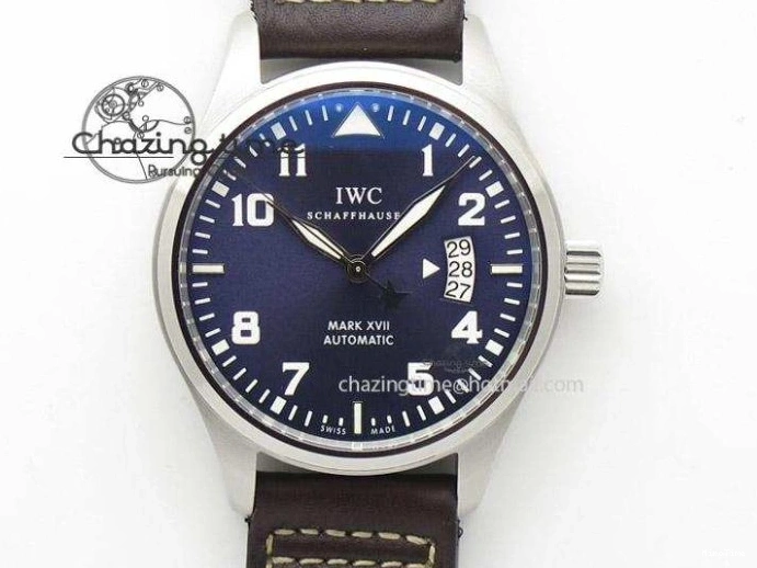 MIROTIME 0423 Pilot Chrono SS AZF 1:1 Best Edition Blue Dial on Brown Leather Strap A TimelessDesign 7060